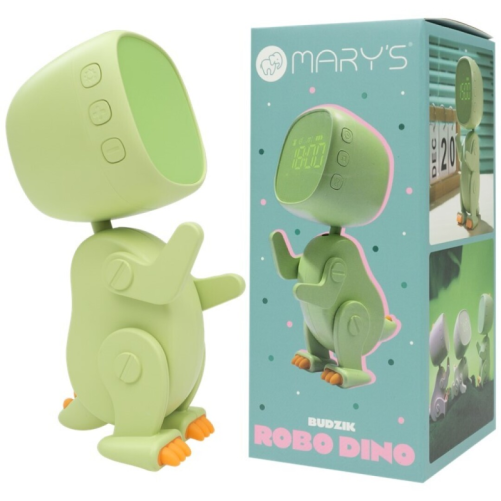 MARY´S RELOJ DESPERTADOR ROBOT-DINO VERDE