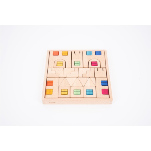 TICKIT BLOQUES DE GEMAS DE CONSTRUCCIÓN DE MADERA 39 PIEZAS