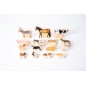 TICKIT CONJUNTO 15 ANIMALES DOMÉSTICOS DE MADERA