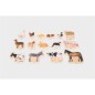 TICKIT CONJUNTO 15 ANIMALES DOMÉSTICOS DE MADERA