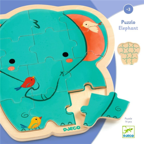 PUZZLE ENCAJABLE ELEFANTE DJECO