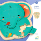 PUZZLE ENCAJABLE ELEFANTE DJECO