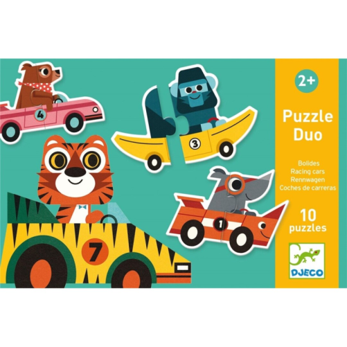 PUZZLES EDUCATIVOS DÚO COCHES DE CARRERAS