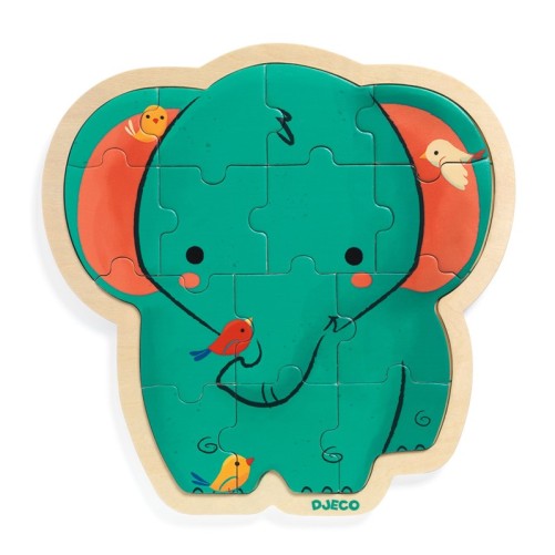PUZZLE ENCAJABLE ELEFANTE DJECO