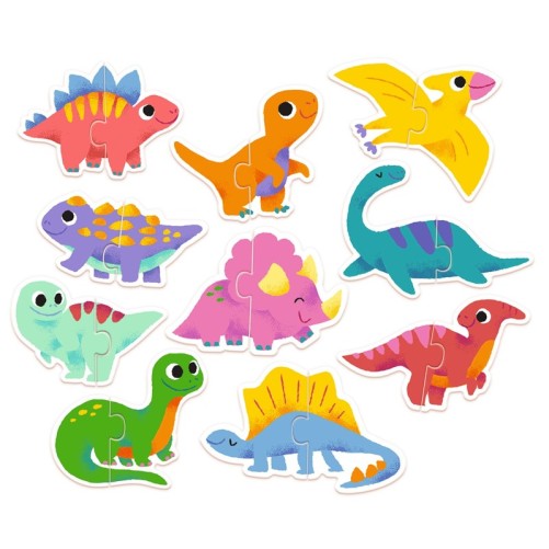 PUZZLE EDUCATIVO DUO DINOS DJECO