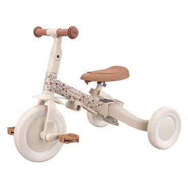 TRICICLO CON BARRA BLANCO FLORES LITTLE DUTCH