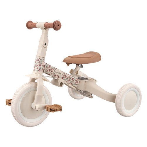 TRICICLO CON BARRA BLANCO FLORES LITTLE DUTCH