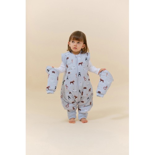 PIJAMA MANTA CON MANGAS Y CALCETINES ANTIDESLIZANTES - WINTER ANIMALS - TOG 2.5