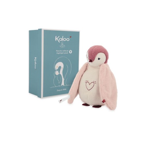 LUZ NOCTURNA PINGUINO DE PELUCHE ROSA