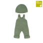 CONJUNTO DE ROPA DE PUNTO 38CM PETO Y GORRO MINILAND