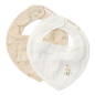 SET 2 BANDANAS NEWBORN NATURALS