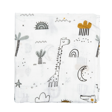 MUSELINA BAMBÚ JUNGLA 120X120cm