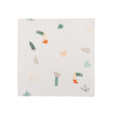 MUSELINA BAMBÚ TOUCAN 120X120cm