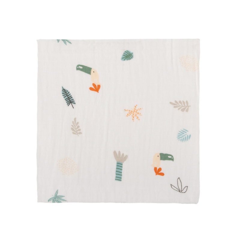 MUSELINA BAMBÚ TOUCAN 120X120cm