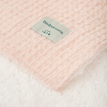 MANTA WAFLE/CORALINA BASICS ROSA EMPOLVADO