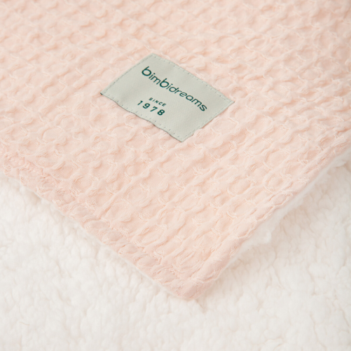 MANTA WAFLE/CORALINA BASICS ROSA EMPOLVADO