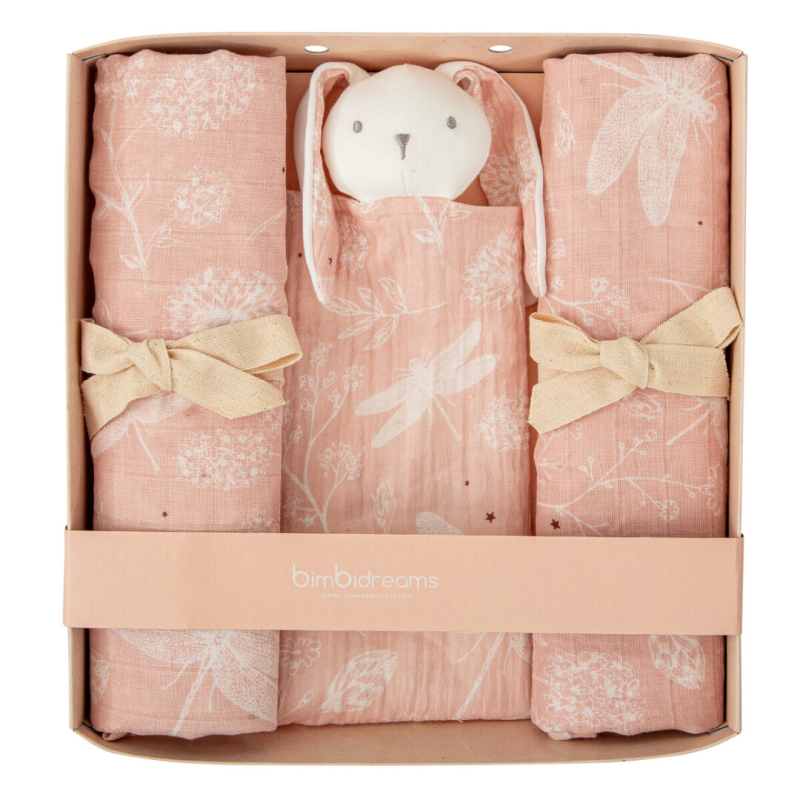 SET DE REGALO GASITAS+DOUDOU DAFNE B/ROSA