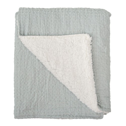 MANTA WAFLE/CORALINA BÁSICS AZUL/GRIS