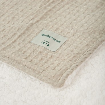 MANTA WAFLE/CORALINA BASICS GRIS/BEIG