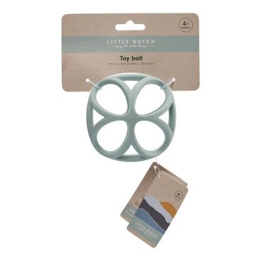 PELOTA SENSORIAL Y MORDEDOR SILICONA AZUL LITTLE DU