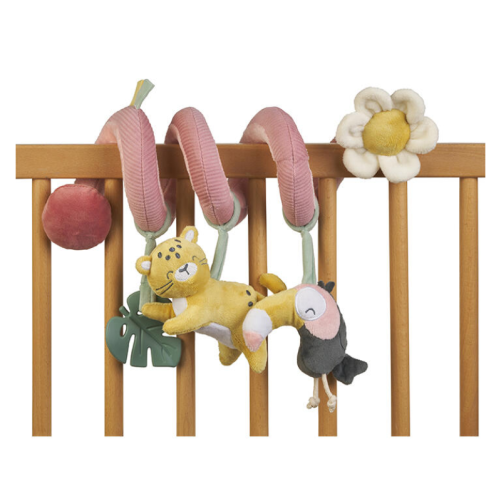 ESPIRAL CON SONAJEROS JUNGLE PARTY ROSA