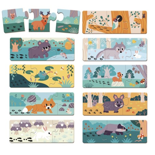 PUZZLE ANIMALES LAS HUELLAS