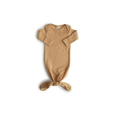 BODY MANGA LARGA CON NUDO MUSTARD MELANGE 0-3m