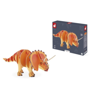 DINO PUZZLE CON VOLUMEN: EL TRICERATOPS